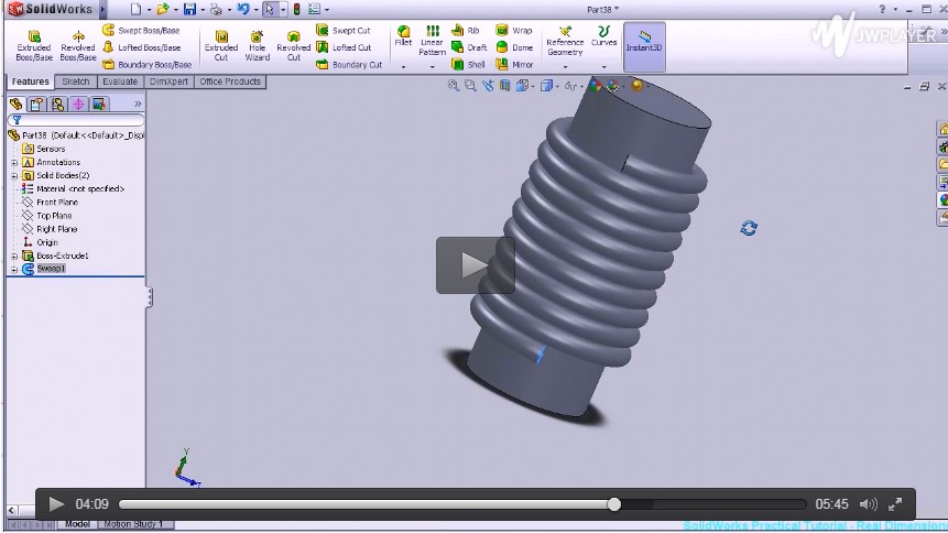 SolidWorks教程15 - 電機線圈pt1