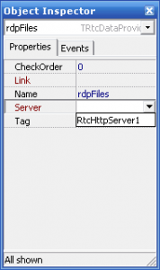 rdpFiles組件的服務器屬性