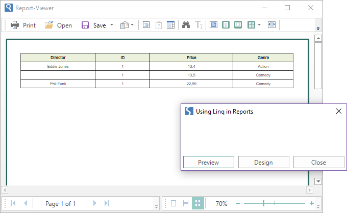Stimulsoft Reports.Wpf 教程：在報表中使用LINQ