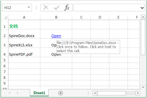Excel .NET組件Spire.XLS超鏈接教程：添加和讀取超鏈接
