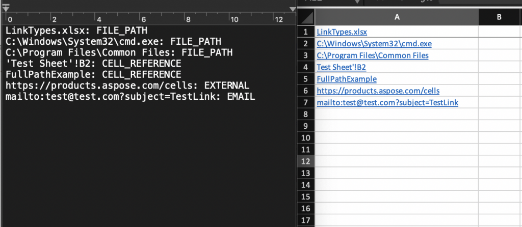 Excel Java組件Aspose.Cells功能亮點：檢測超鏈接類型