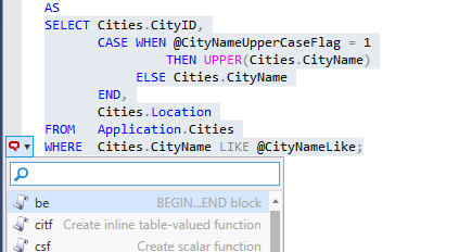 使用SQL Prompt重構批處理或對象