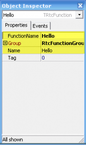 RtcFunction屬性