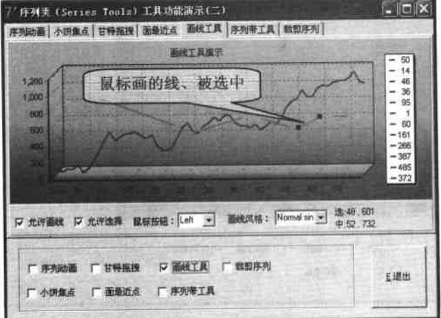 畫線工具運行效果