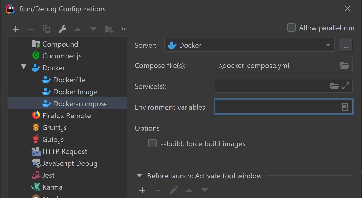 Docker Compose到達調試器