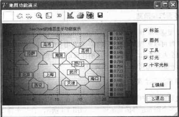 地圖顯示舉例運(yùn)行結(jié)果界面