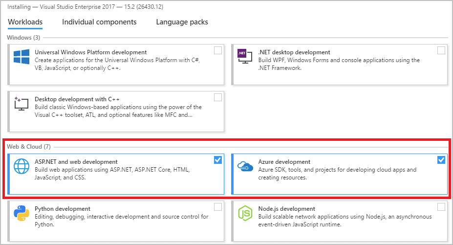 安裝visual studio 2017