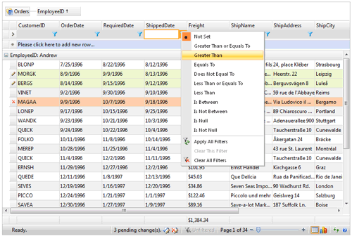 WebGrid,Enterprise,WebGrid,網格,表格,用戶界面,UI,主題