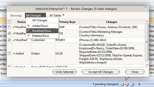 WebGrid,網格,表格,SmartBatchUpdate,內置變更管理