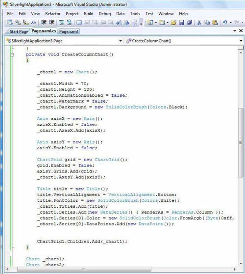 Visifire,圖表,visifire圖表,silverlight圖表,WPF圖表,實時更新